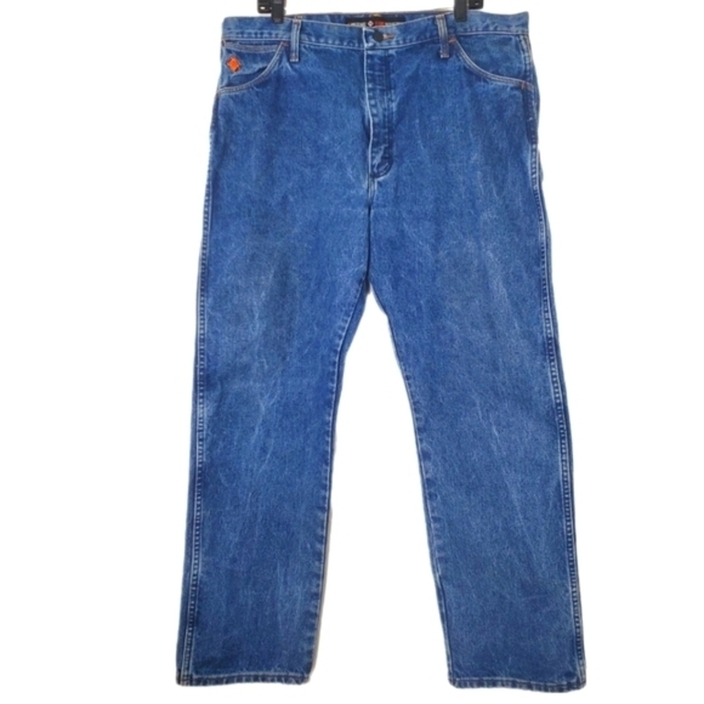 Wrangler Men's Straight Leg Flame Resistant Rigid Denim Jeans FR13MMS ARC Rated